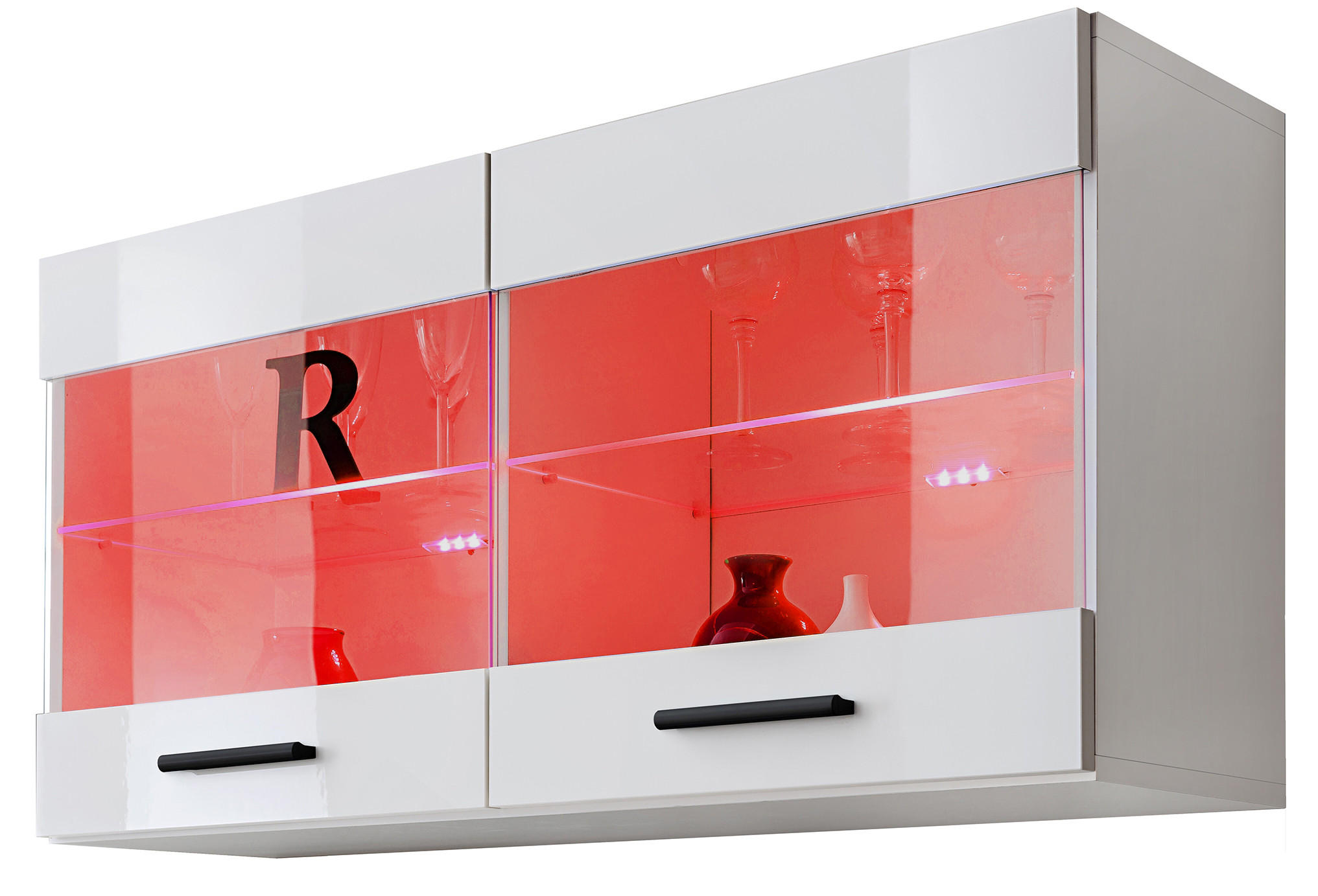 Komodee Hängevitrine Weiß, Weiß 100x50x27.2 cm