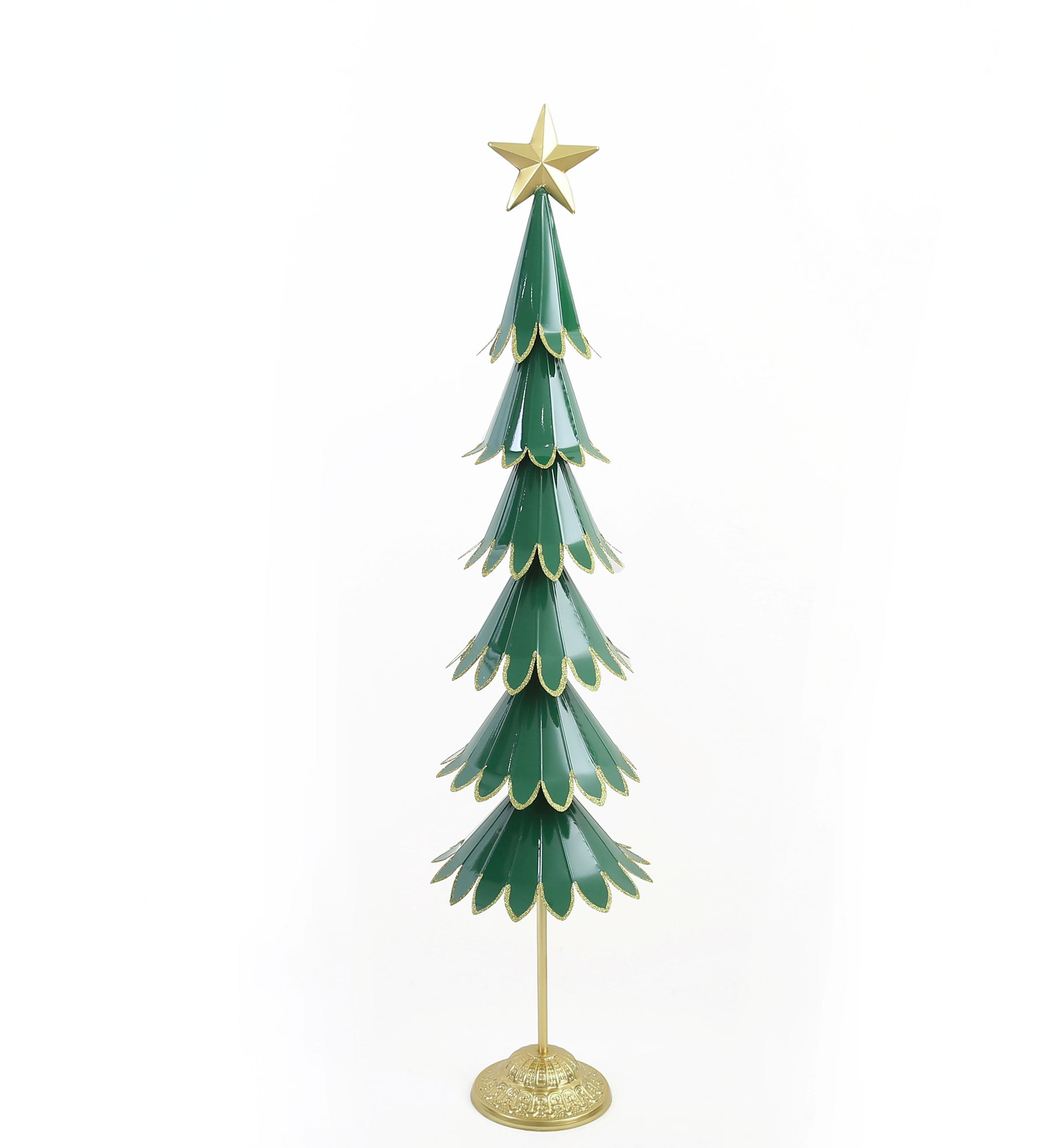 DEKORATIONSFIGUR Santa Lila Grün Metall - Grün, Metall (20/126/30cm) - Mondex