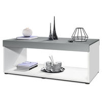 COUCHTISCH Pure Tischplatte und Blenden in Graphit seidenmatt - Graphitfarben, Holzwerkstoff (58/104/40.5cm) - Vladon