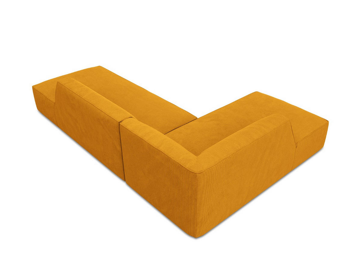 ECKSOFA links Ruby aus Cord gelb 4 Sitzplätze - Gelb, Textil (180/273cm) - Micadoni