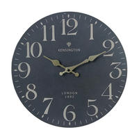 WANDUHR Schwarz 4/34/34 cm - Schwarz, Holzwerkstoff (4/34/34cm) - Mobili Rebecca