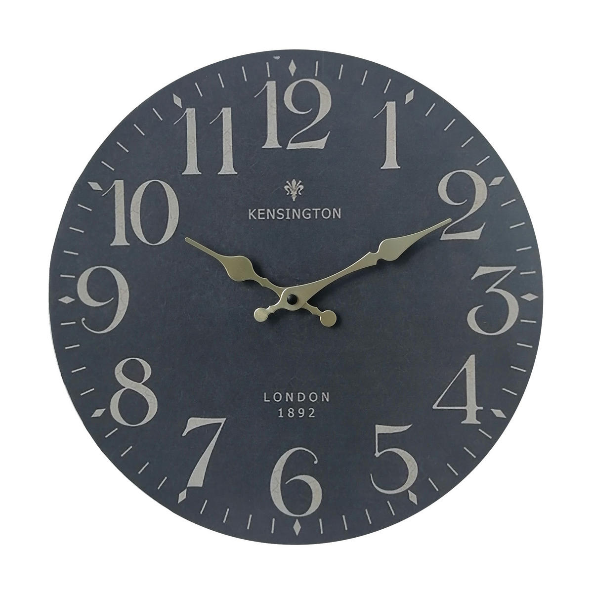 WANDUHR Schwarz 4/34/34 cm - Schwarz, Holzwerkstoff (4/34/34cm) - Mobili Rebecca