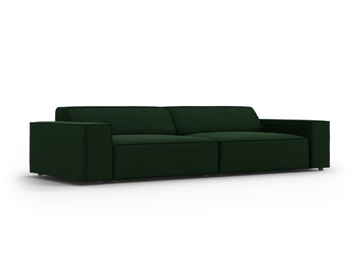 SOFA Jodie aus Samt flaschengrün 4 Sitzplätze - Dunkelgrün, Textil (244/70/102cm) - Micadoni