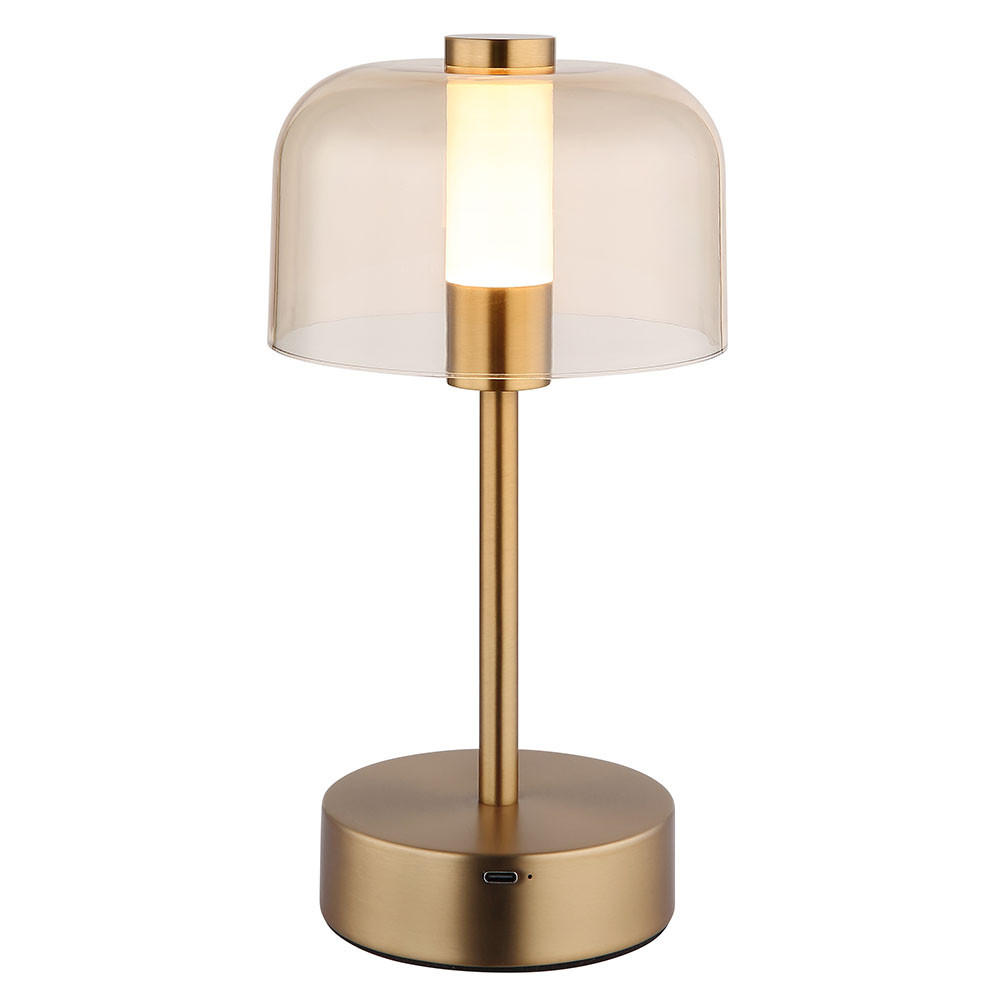 TISCHLEUCHTE LED, goldfarben, Touchdimmer - Goldfarben, Metall (13/13/25cm) - Globo Lighting