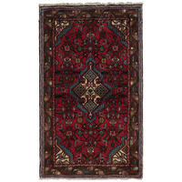 ORIENTTEPPICH handgeknüpft Assadabad Rot 131/77 cm Schurwolle - Rot, Textil (77/131cm) - Looma