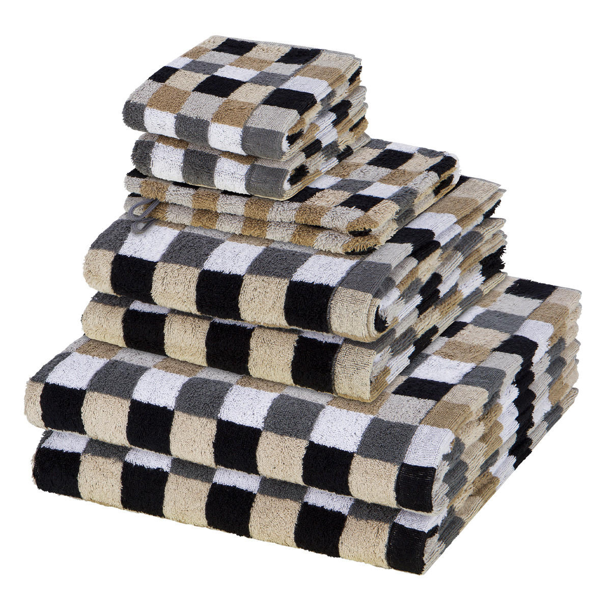 FROTTIERSET Lifestyle 8-teilig - Grau, Textil (50/100cm) - Cawoe