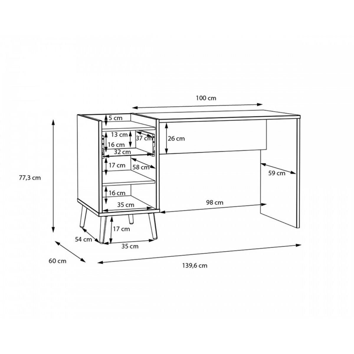 SCHREIBTISCH Salbei,Mauvella Eiche 140/78/60 cm - Salbeigrün, Holzwerkstoff (60/140/78cm) - Forte Möbel