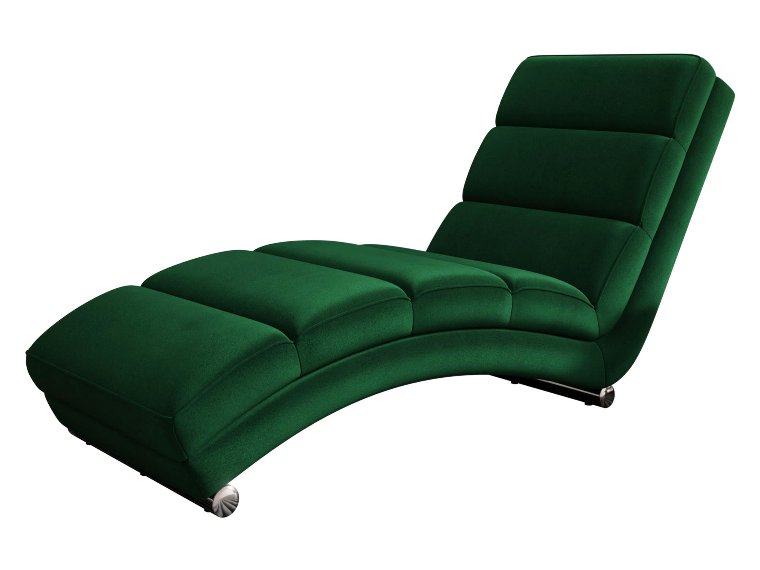 RELAXLIEGE Holiday Premium - Chromfarben/Dunkelgrün, Holz/Textil (62/84/180cm) - MIRJAN24