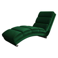 RELAXLIEGE Holiday Premium - Chromfarben/Dunkelgrün, Holz/Textil (62/84/180cm) - MIRJAN24