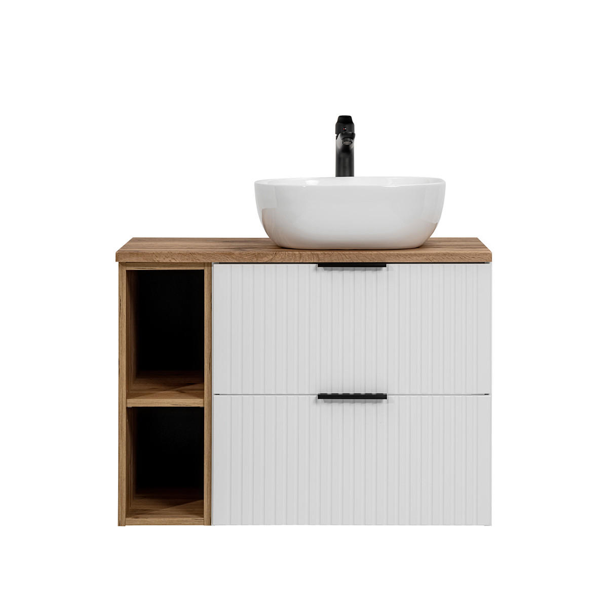 WASCHTISCH 80.6cm Adriel Weiß - Weiß, Holzwerkstoff (80.6/59/46cm) - Petits-meubles