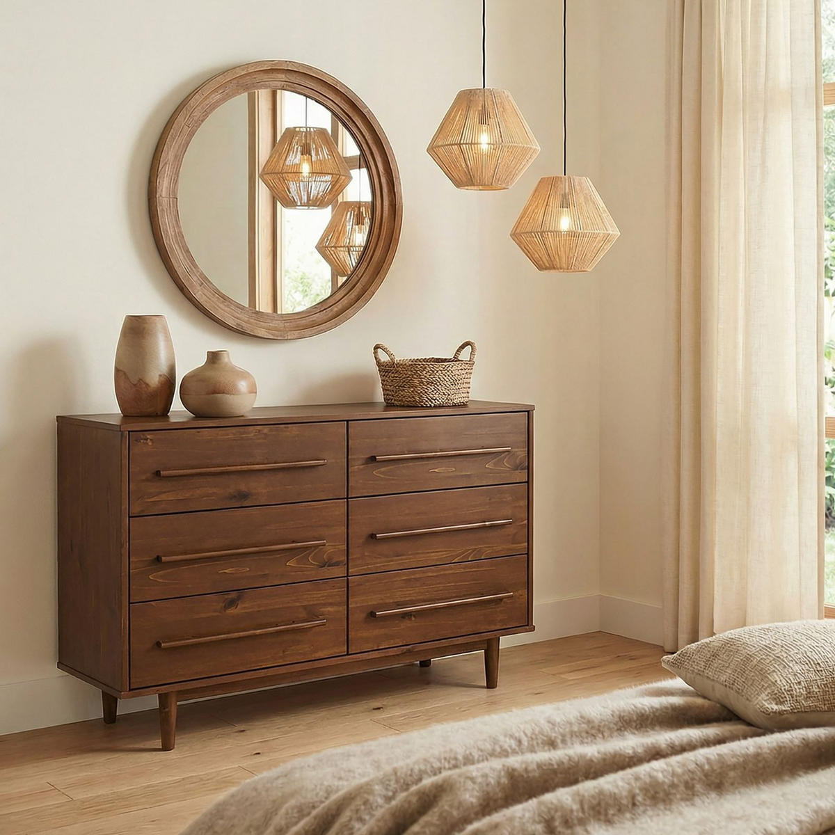 KOMMODE TECCA Kastanie - Kastanienfarben, Holz (111/79/41cm) - IDIMEX