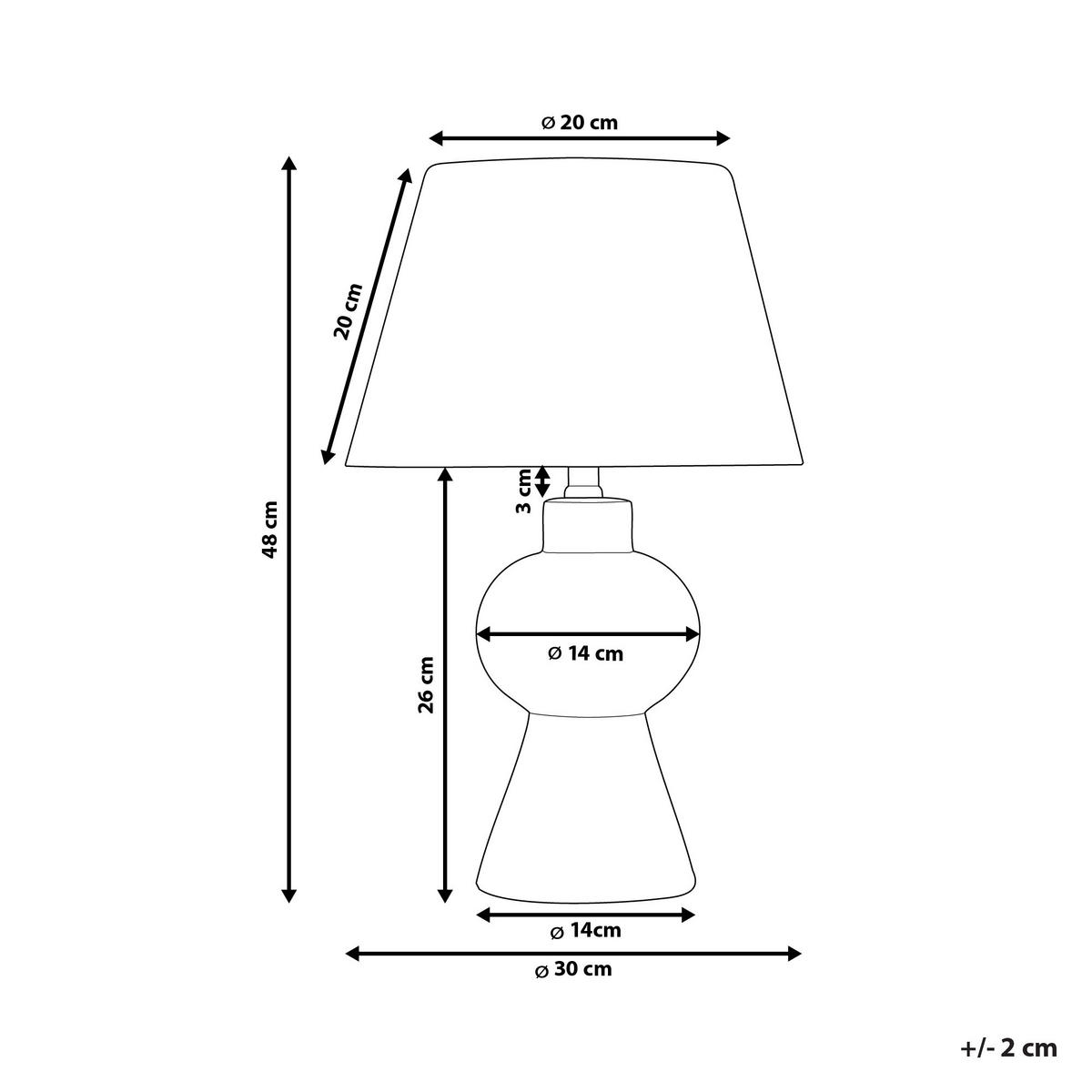 TISCHLAMPE Fabilos 30/30/48 cm - Grau, Keramik (30/30/48cm) - Beliani