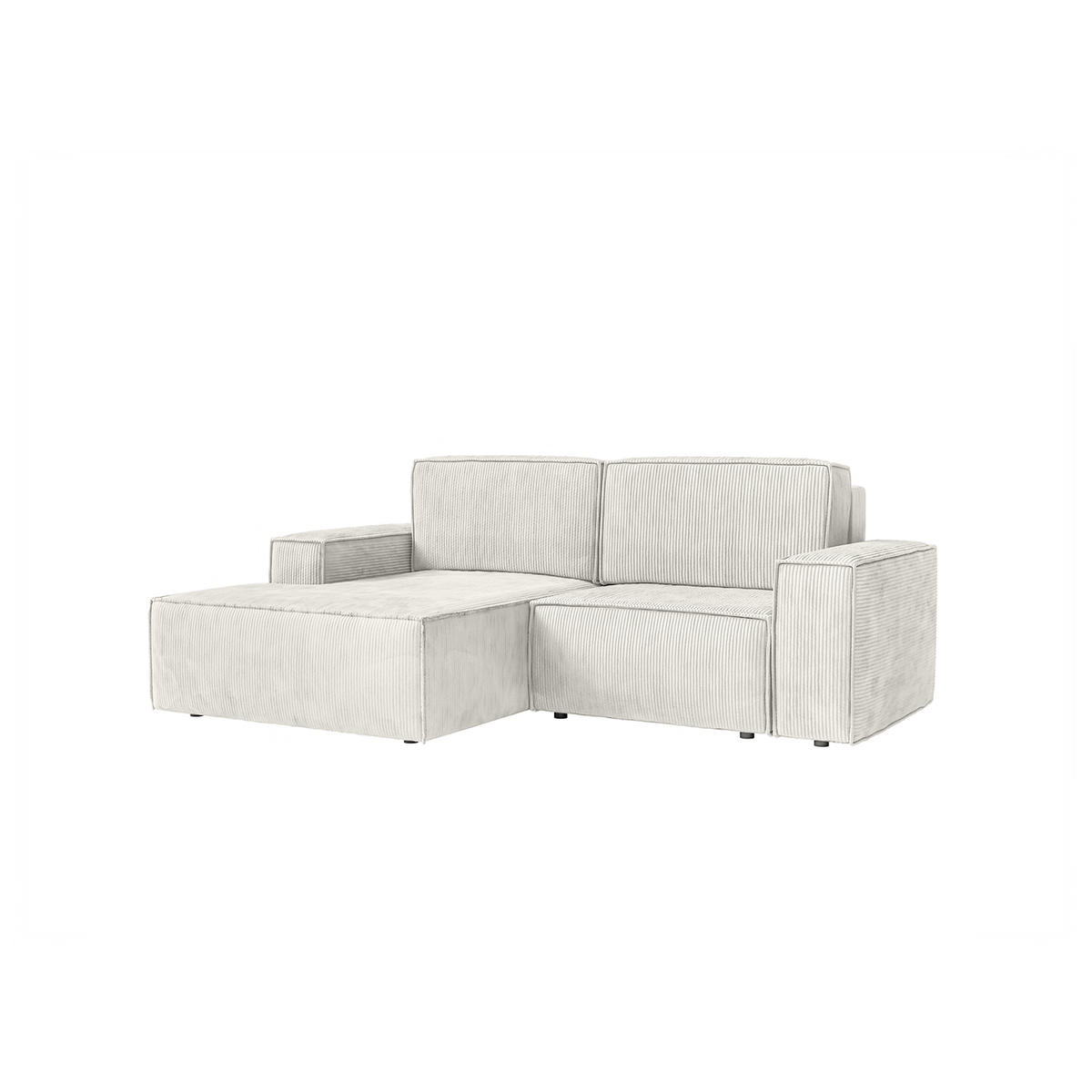 ECKSOFA KOKKO MINI mit Schlaffunktion, Weiß - Weiß, Textil (240/167cm) - Fedve