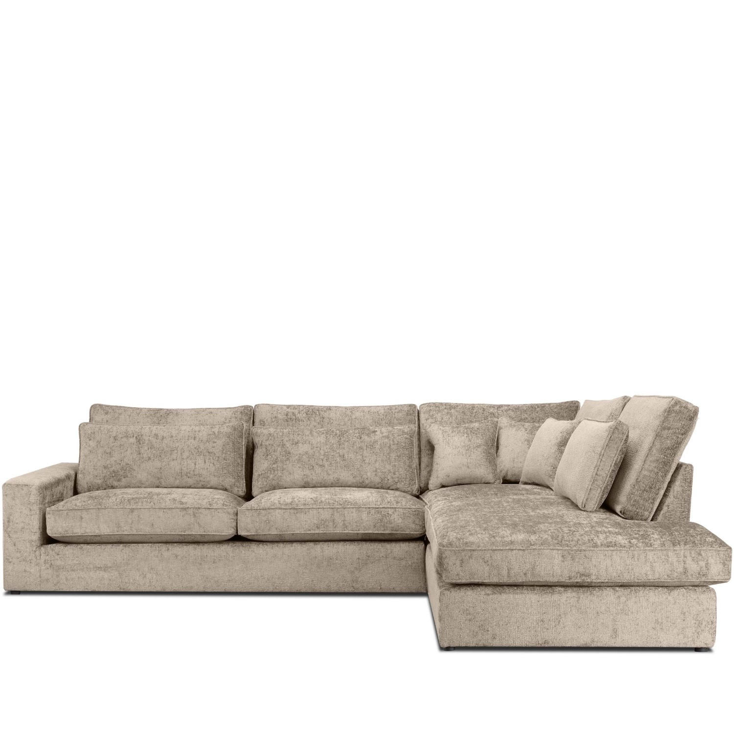 ECKSOFA RECHTS IMPERA Modern 4/5 Sitzer, Beige - Beige, Textil (314/224cm) - KONSIMO®