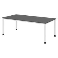 SCHREIBTISCH Serie-H 100/200/74 cm in Graphitfarben/Weiß - Graphitfarben/Weiß, Holzwerkstoff (100/200/74cm) - bümö