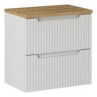 WASCHTISCHUNTERSCHRANK 60 cm 2 Teile - Nova White N BM105 in Weiß/Evoke Eiche - Weiß/Eiche Artisan, Holz (60/57/40cm)