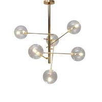 HÄNGELEUCHTE Zag, Gold, 84cm - Goldfarben, Glas (84/84/70cm) - KOSILUM