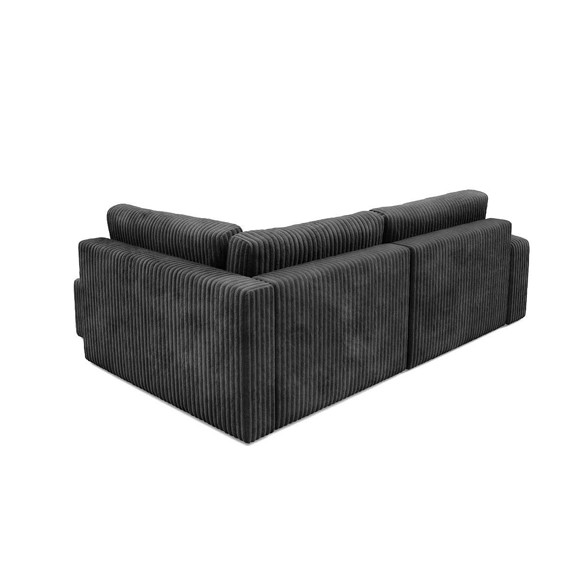 ECKSOFA Angela 4 Sitzplätze Schwarz - Schwarz, Holz (245/182cm) - Petits-meubles