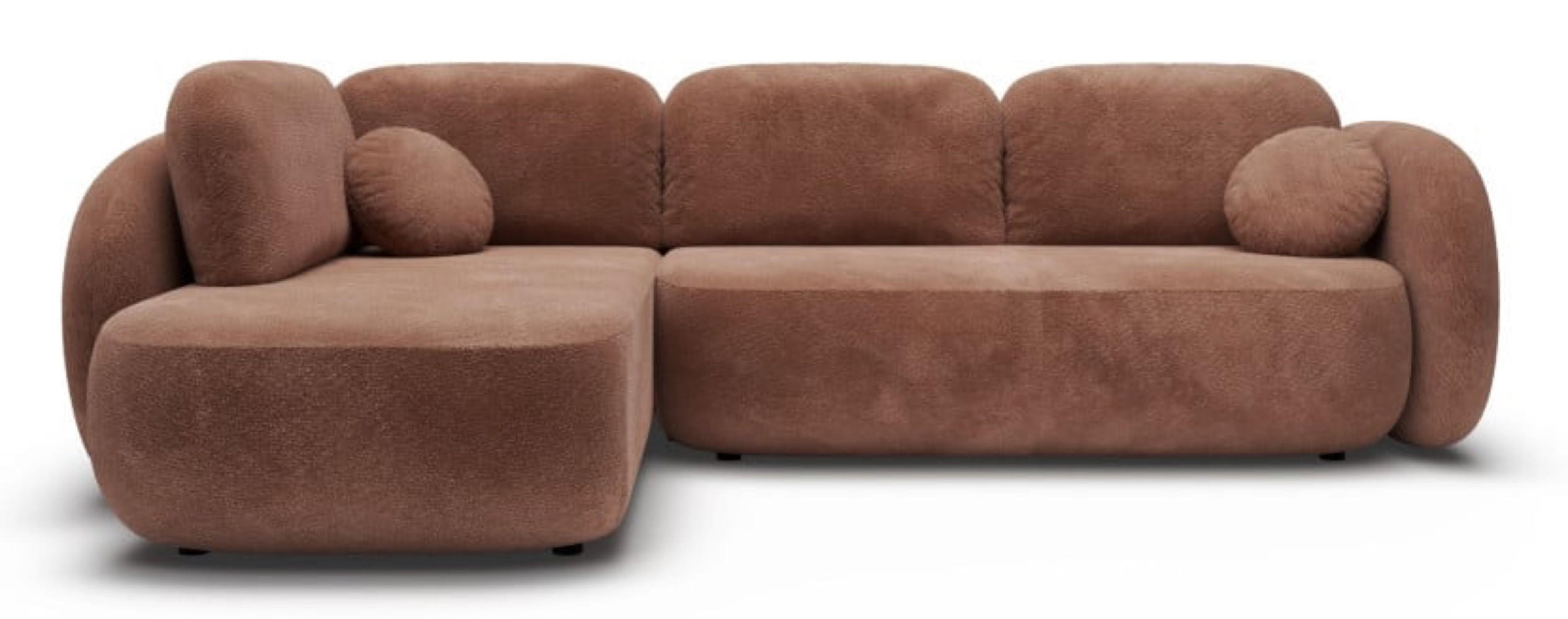 ECKSOFA Braun OLIVIO II Ausziehbar Links - Braun, Textil (289/190cm) - Sepro Meble