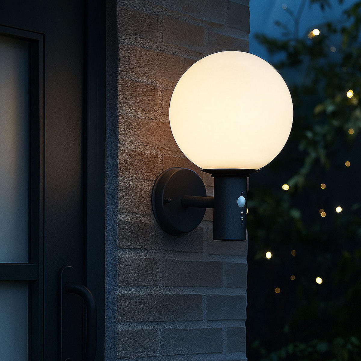 LED WANDLEUCHTE Edelstahl Anthrazit - Anthrazit, Glas (25/25/37cm) - Globo Lighting