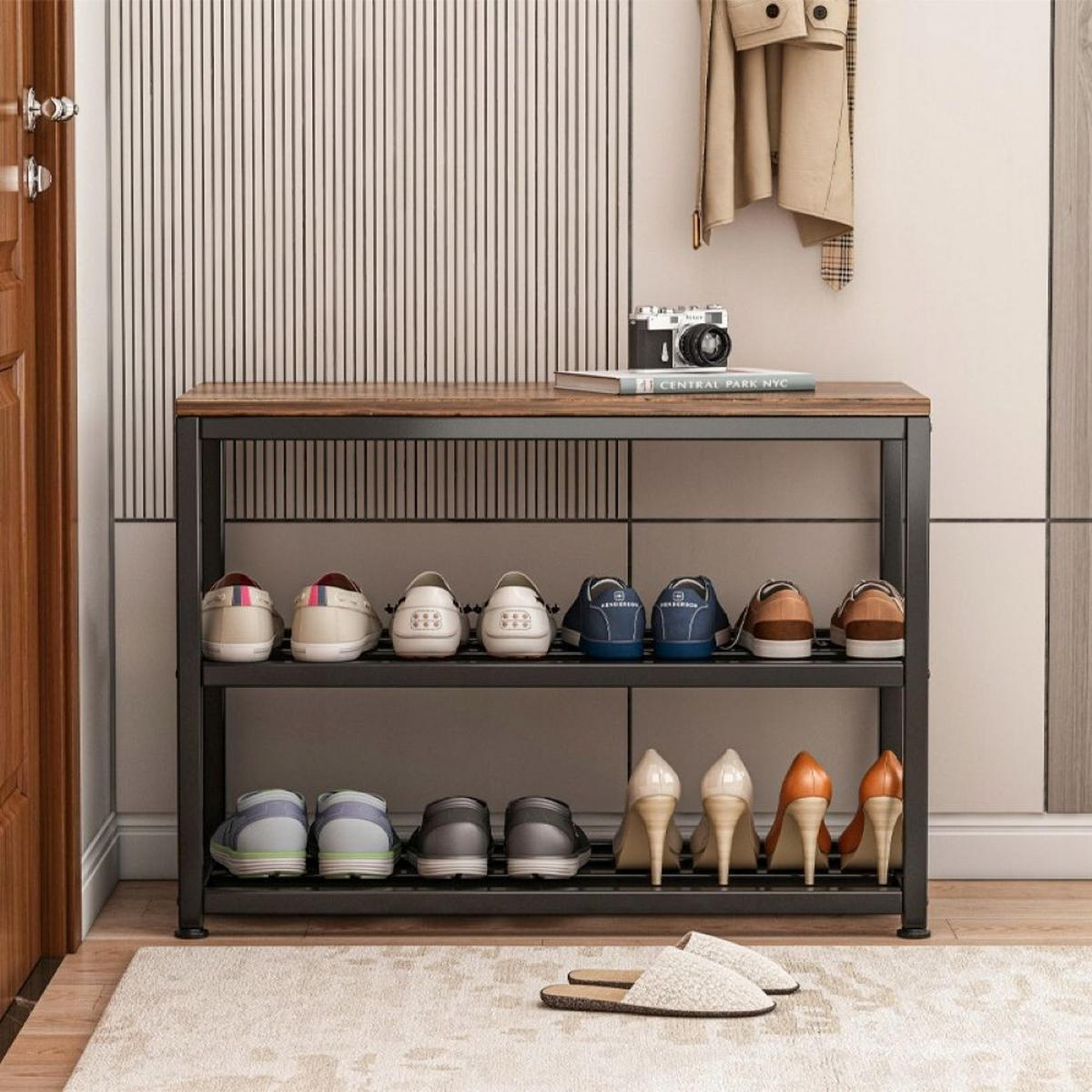 SCHUHREGAL, braun 62/30/52 cm - Braun, Holzwerkstoff (62/52/30cm)