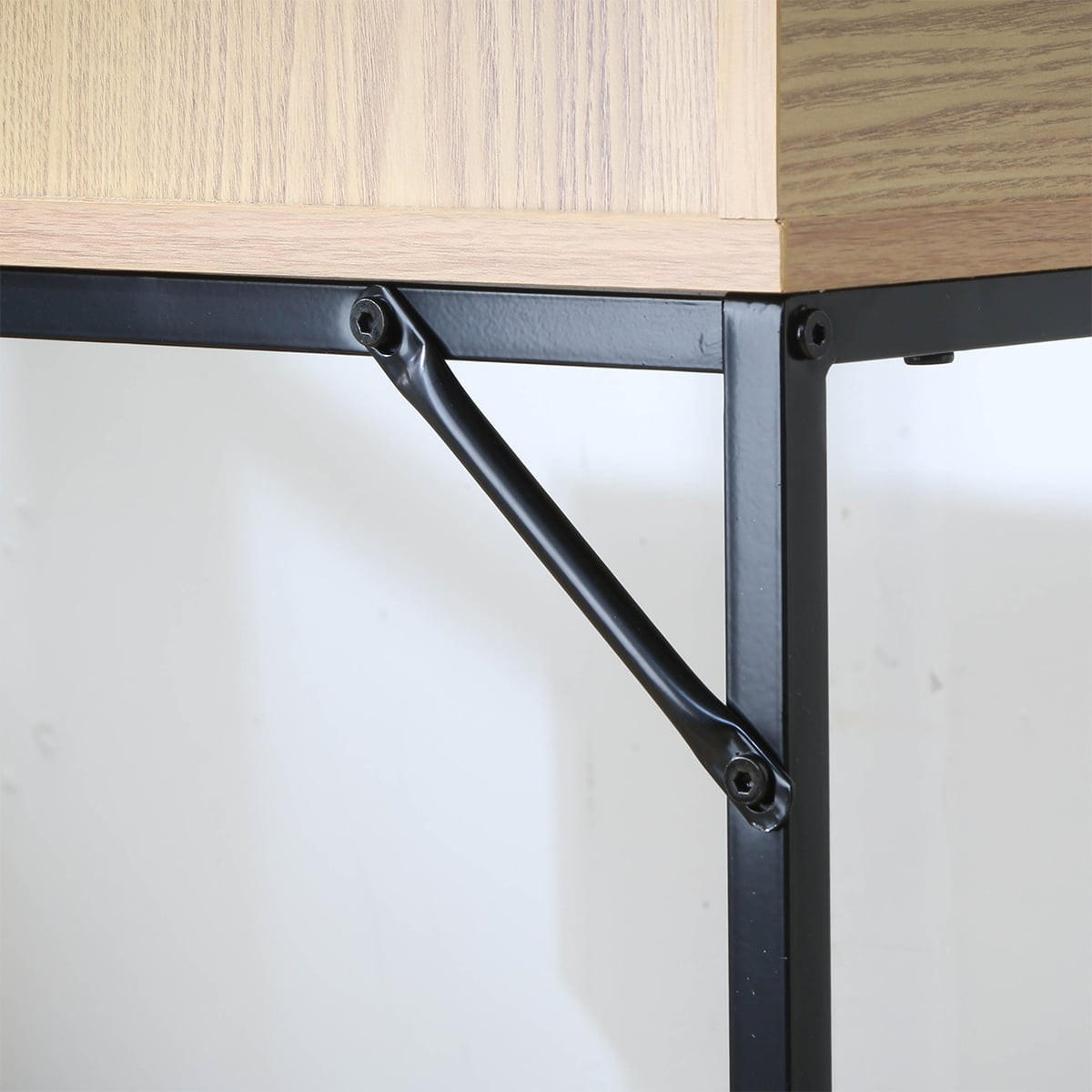 KONSOLE mit 2 Schubladen und 1 Regalboden in Eichenoptik - L100cm - Eschefarben, Holzwerkstoff (41/35/81cm) - Calicosy