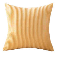 KISSENHÜLLE Cord 45/45 cm，2er-Set - Hellgelb, Textil (45/45cm) - Kaket