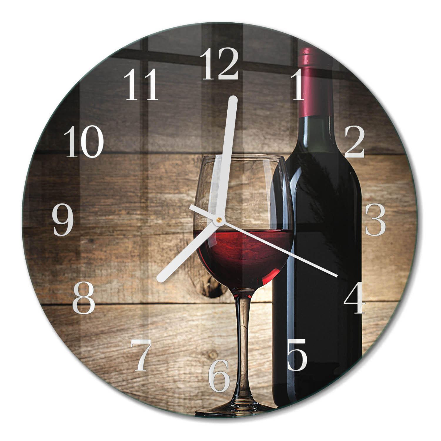 WANDUHR fi30 cm - Wein - Rot, Glas (30/30/0.4cm) - TULUP
