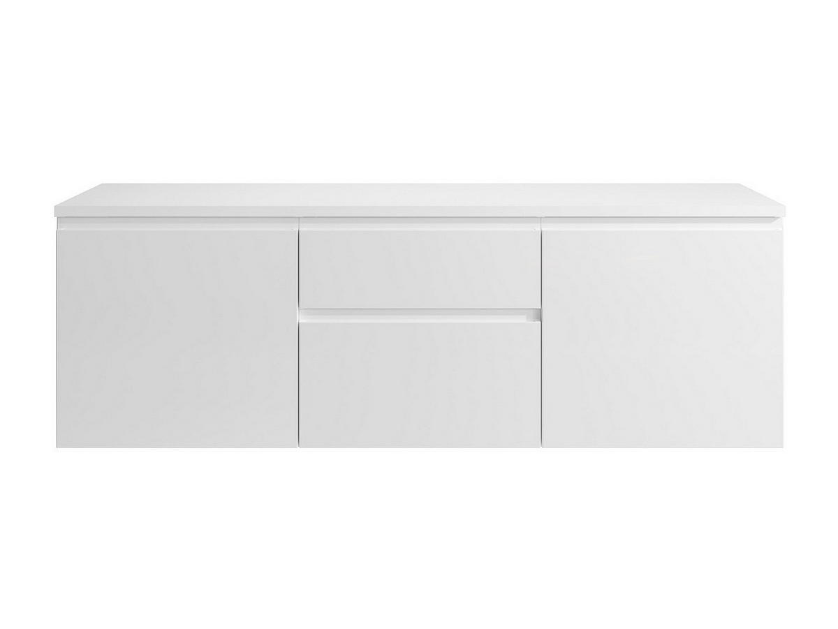 WASCHBECKENUNTERSCHRANK hängend - Weiß - 150 cm - JIMENA II - Weiß, Holz (150/46/50cm) - Vente-Unique