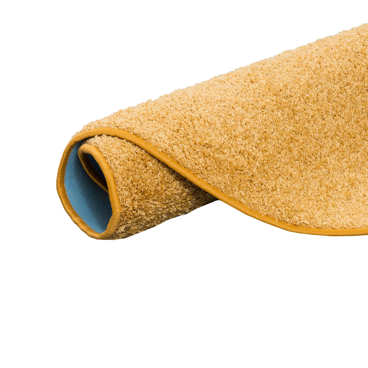 HOCHFLOR VELOURS TEPPICH MONA RUND - Currygelb, Textil (133/133cm) - Snapstyle