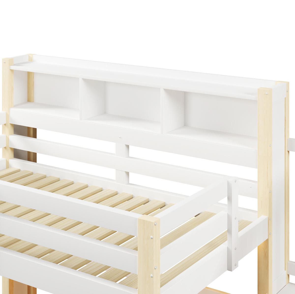 HOCHBETT 90/200 cm aus Kiefernholz mit LED-Licht Weiß/Natur - Naturfarben, Holz (90/200cm) - OKMYHOME