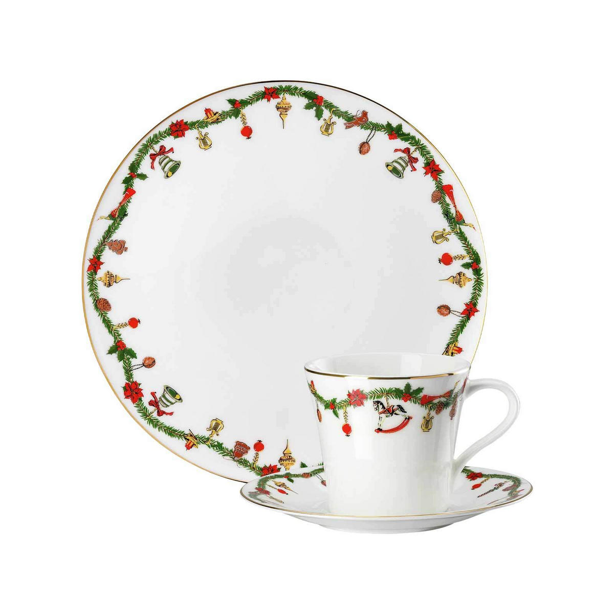 GESCHIRR-SET Nora Christmas bunt 3er Set - Multicolor, Keramik (22.3/12.4/22.3cm) - Hutschenreuther