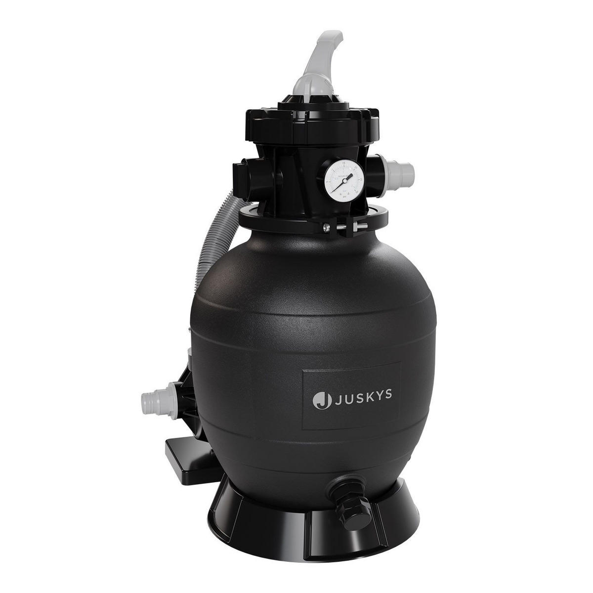 SANDFILTERANLAGE schwarz 250W - Schwarz, Kunststoff (33/41.5/52cm) - Juskys