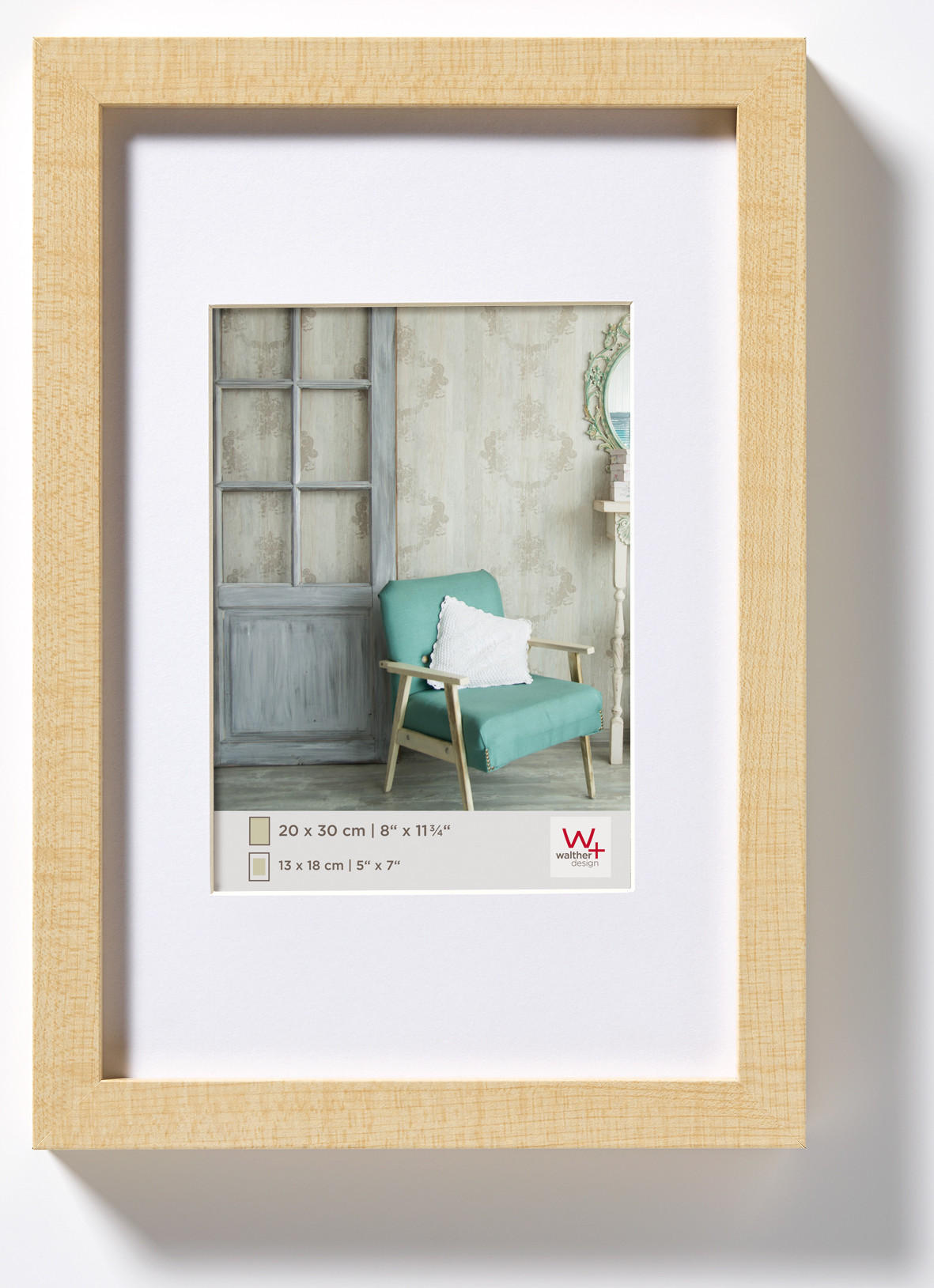 BILDERRAHMEN Stockholm Holzr. 15x20 cm, NATUR - Naturfarben, Holzwerkstoff (18/23/3cm) - walther design