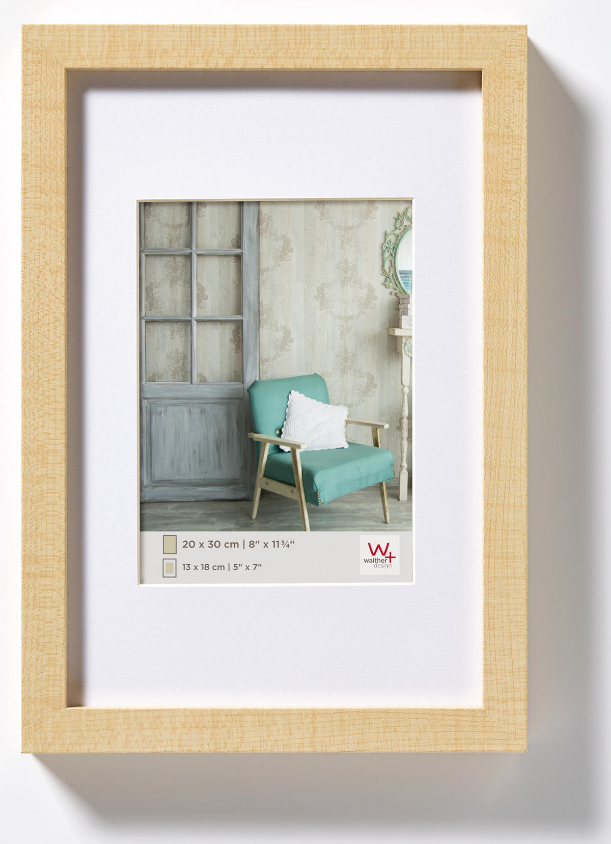 BILDERRAHMEN Stockholm Holzr. 15x20 cm, NATUR - Naturfarben, Holzwerkstoff (18/23/3cm) - walther design