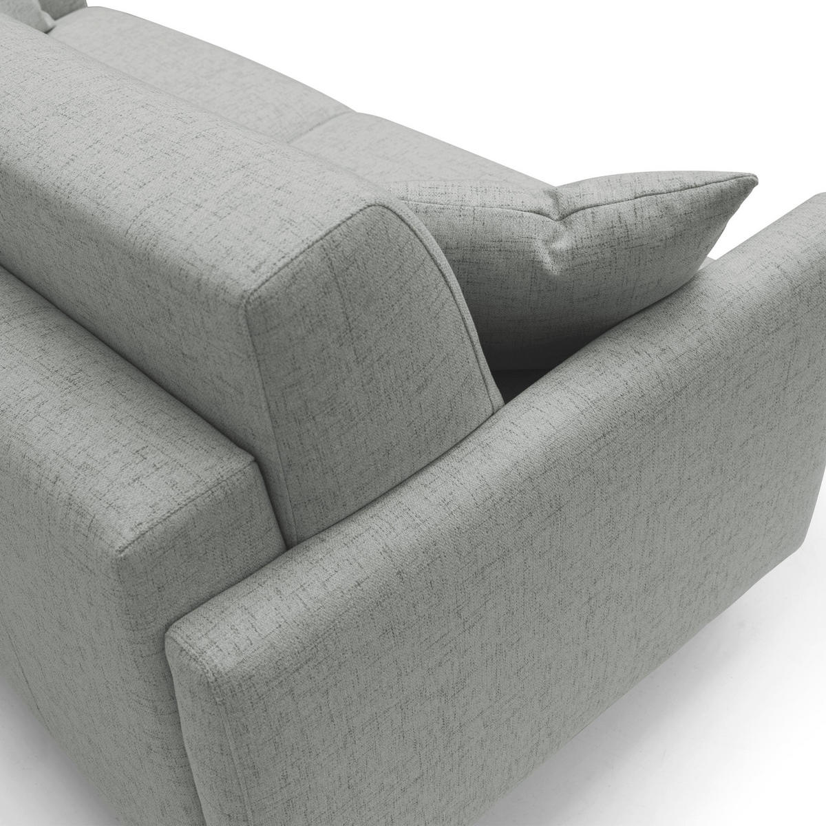 SCHLAFSOFA Edgar - Hellgrau, Textil (160/94/97cm) - Divani.store