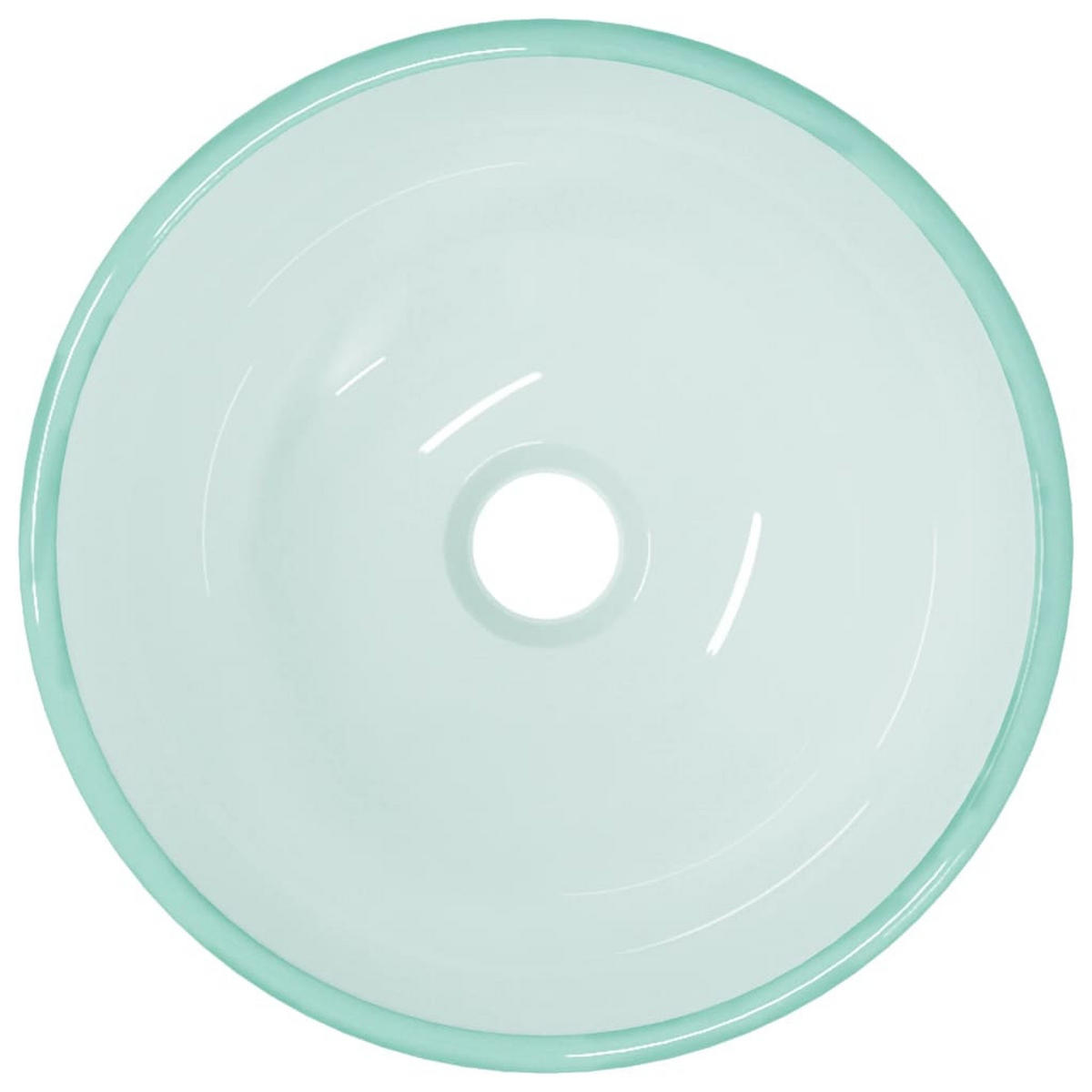 WASCHBECKEN 30/12 cm aus Hartglas Matt - Hellgrün, Glas (30/12/30cm) - vidaXL