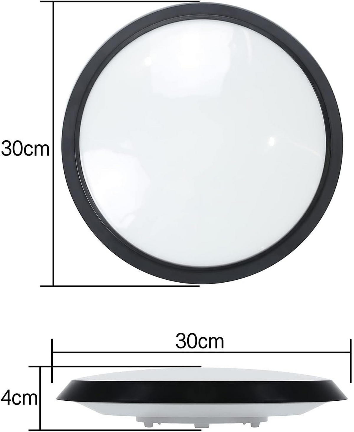 LED-DECKENLEUCHTE Frisbee 30 cm - Weiß, Kunststoff (30/30/4cm) - Nettlife