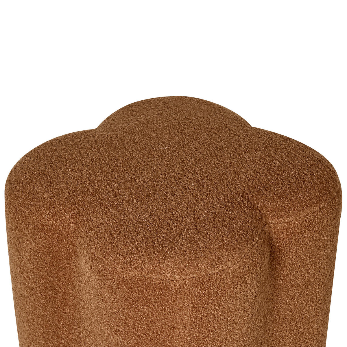 POUF Bouclé Goldbraun Mancos - Goldfarben, Textil (41/44/35cm) - Beliani