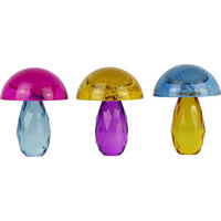 BRIEFBESCHWERER Glückpilz 3er-Set bunt - Multicolor, Glas (7.8/10.5/7.8cm) - FURNARO