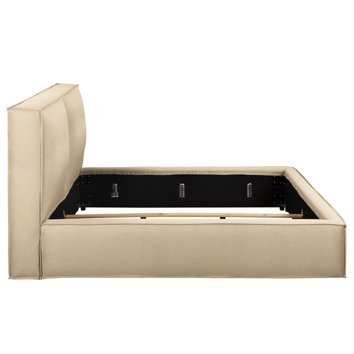 POLSTERBETT - Beige, Textil (180/200cm) - home24