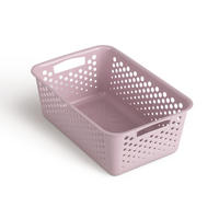 AUFBEWAHRUNGSKORB Rosa 30x20x11 cm - 1er Pack - Rosa, Kunststoff (20/11/30cm) - ProHome