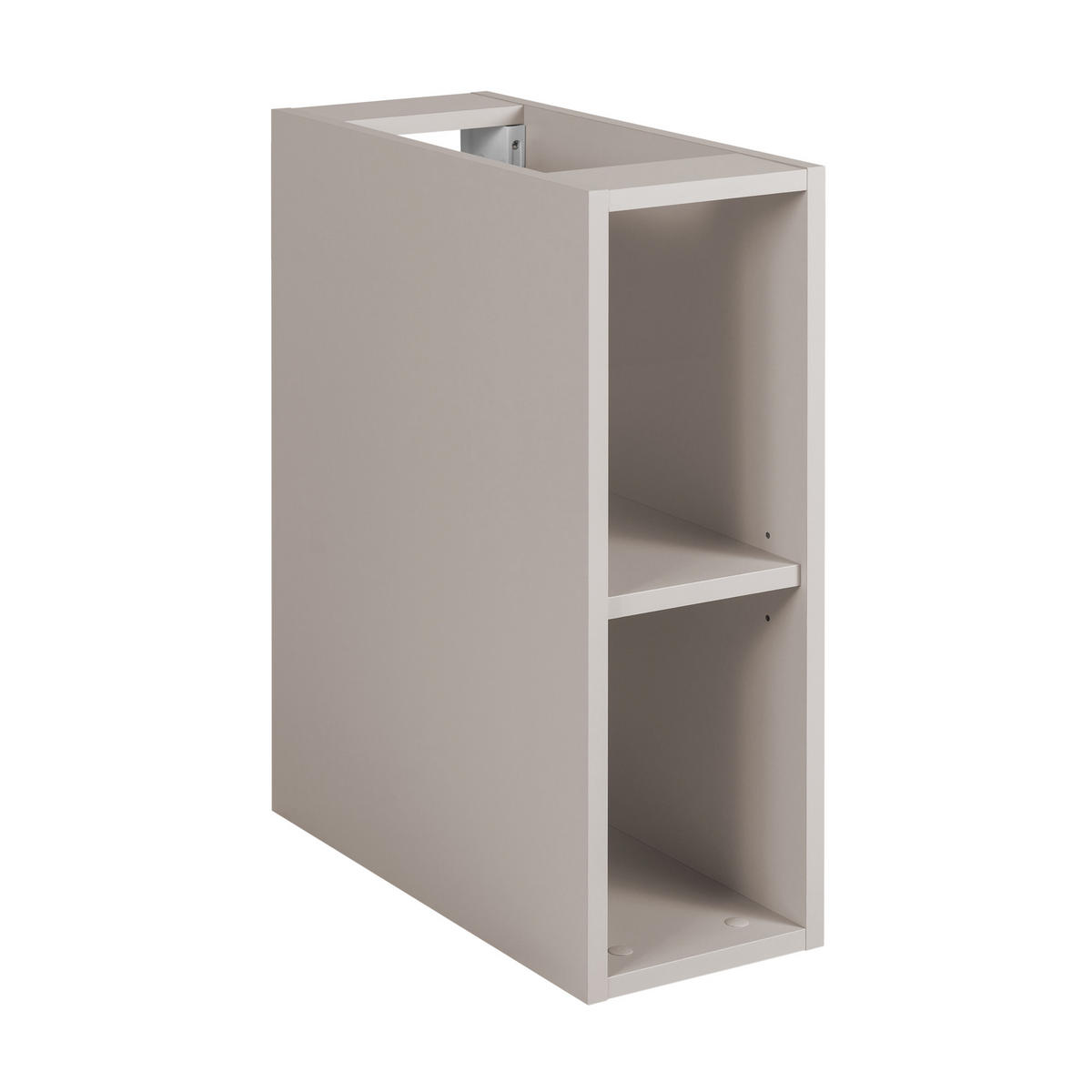 BADEZIMMERSCHRANK, Kaschmir, Schwarze Griffe, 140 ( 2 x 60 + 20) x 46 x 57 cm - Kaschmir/Schwarz, Holzwerkstoff/Kunststoff (140/57/46cm) - 3XE LIVING
