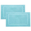 BADEMATTE, 2er-Set, 50x80 cm, 100% Baumwolle, Blau - Blau, Textil (50/80cm) - Zollner