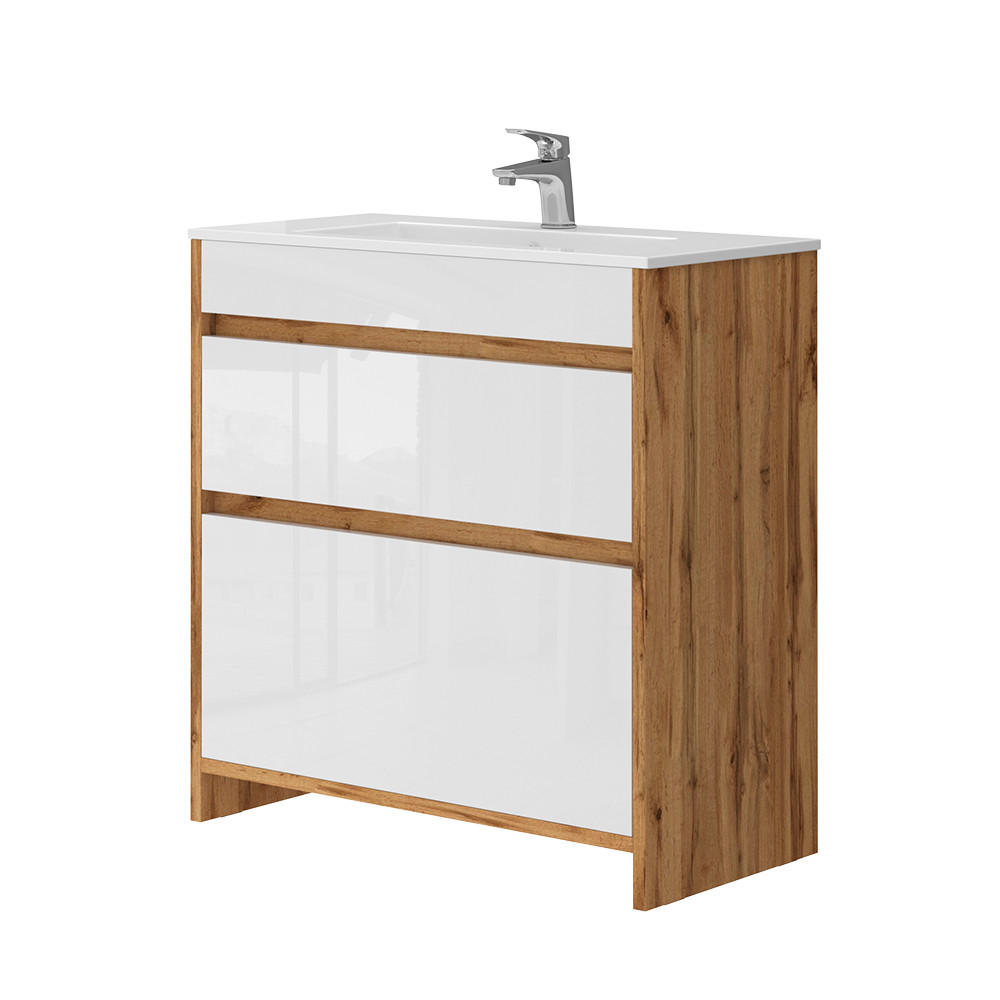 TV&Auml;TTST&Auml;LLSUNDERSK&Aring;P Detmold, Goldkraft ek, 2 delar Ekf&auml;rgad 81.9/80/39 cm