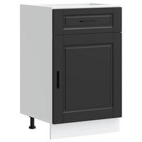 KÜCHENUNTERSCHRANK Porto Schwarz Holzwerkstoff - Schwarz, Holzwerkstoff (46/81.5/50cm) - vidaXL