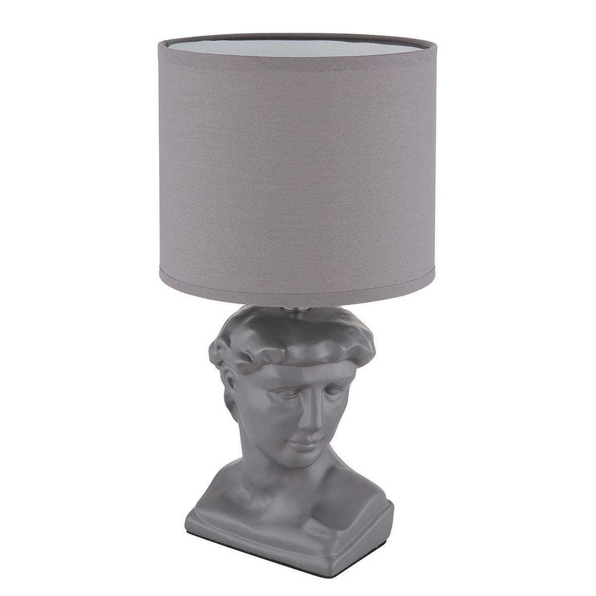 TISCHLEUCHTE Hermes Grau Textil - Grau, Textil (17.5/17.5/33cm) - Globo Lighting