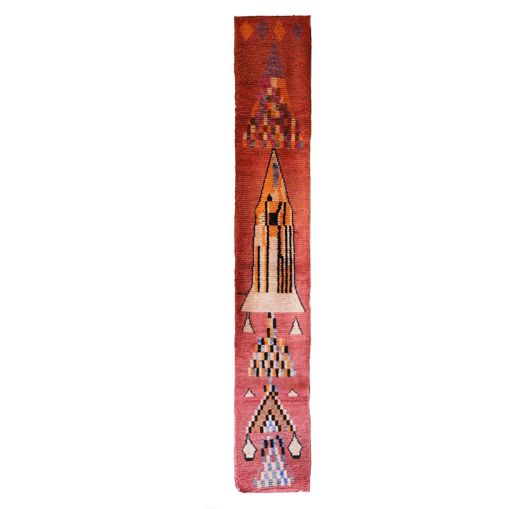 BERBERTEPPICH Teppichläufer marokkanisch aus reiner Wolle 200x 300 cm - Pink, Naturmaterialien (200/300cm) - AFK Living