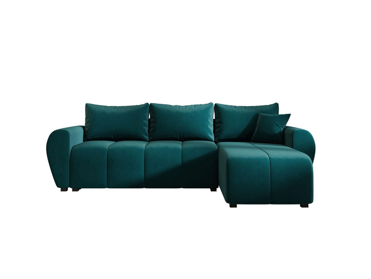 ECKSOFA MOLISA L Itaka 39 Rechts mit Schlaffunktion - Türkis, Textil (245/145cm) - Bedante