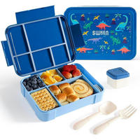 BROTDOSE Kinder 6 Fächer 1300ml Blau - Blau, Kunststoff (168/40/224cm)